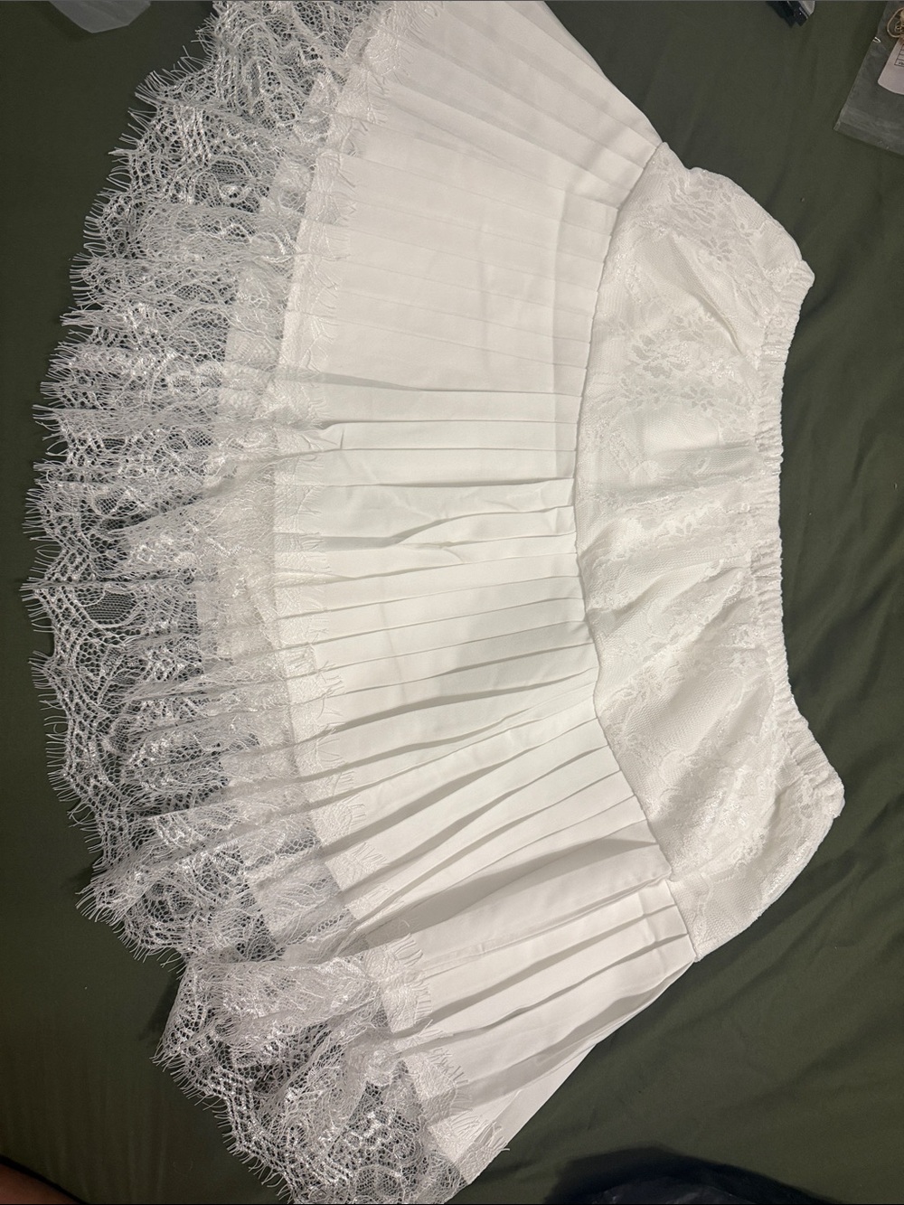 Lace mini skirt